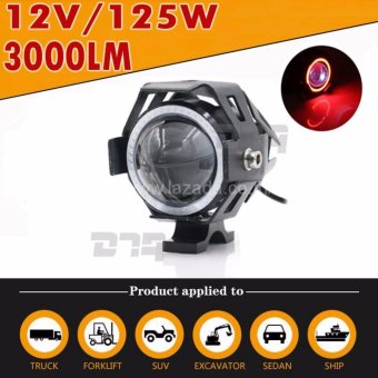 DTG ไฟตัดหมอก LED (วงแหวนสีส้ม) สำหรับรถจักรยานยนต์ 125W 3000LM U7 (ขอบสีดำ) -(จำนวน 1ชุด) DTG ไฟตัดหมอก LED (วงแหวนสีส้ม) สำหรับรถจักรยานยนต์ 125W 3000LM U7 (ขอบสีดำ) -(จำนวน 1ชุด)