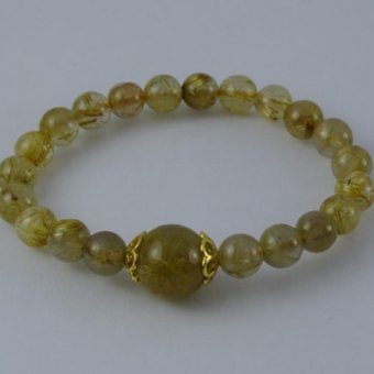 Pearl Jewelry กำไลหินไหมทอง A27 Pearl Jewelry กำไลหินไหมทอง A27