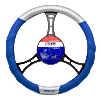 Sparco หุ้มพวงมาลัยคาร์บอน SPC1100 สีฟ้า Sparco หุ้มพวงมาลัยคาร์บอน SPC1100 สีฟ้า