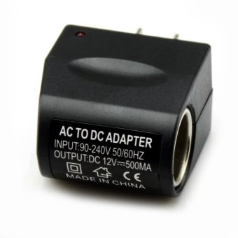 I-SMART ACPLUGตัวแปลงไฟบ้าน ให้เป็นไฟ 12V DC 500 Mah แบบที่จุดบุหรี่ในรถยนต์ (สีดำ) I-SMART ACPLUGตัวแปลงไฟบ้าน ให้เป็นไฟ 12V DC 500 Mah แบบที่จุดบุหรี่ในรถยนต์ (สีดำ)