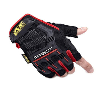 Elit Mechanix ถุงมือมอเตอร์ไซค์ ถุงมือขี่มอเตอร์ไซค์ แบบครึ่งนิ้ว - (Red) Elit Mechanix ถุงมือมอเตอร์ไซค์ ถุงมือขี่มอเตอร์ไซค์ แบบครึ่งนิ้ว - (Red)