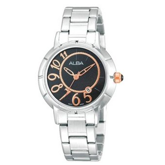 ALBA นาฬิกาข้อมือ รุ่น modern ladies AH7215X1 (Silver/Black) ALBA นาฬิกาข้อมือ รุ่น modern ladies AH7215X1 (Silver/Black)