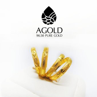 AGOLD ST04 แหวนลายทรายทับลาย คละลาย ทองคำแท้ 96.5% น้ำหนัก 0.6 กรัม ฟรีกล่องเครื่องประดับ AGOLD ST04 แหวนลายทรายทับลาย คละลาย ทองคำแท้ 96.5% น้ำหนัก 0.6 กรัม ฟรีกล่องเครื่องประดับ