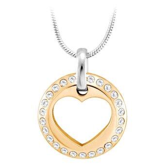 555jewelry จี้วงกลม ด้านในฉลุลายหัวใจ รุ่น MNP-012T-C (Pink Gold) 555jewelry จี้วงกลม ด้านในฉลุลายหัวใจ รุ่น MNP-012T-C (Pink Gold)