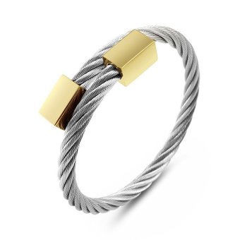 555jewelry 316L Bangle กำไล รุ่น MNC-BG150-B สี Yellow Gold 555jewelry 316L Bangle กำไล รุ่น MNC-BG150-B สี Yellow Gold