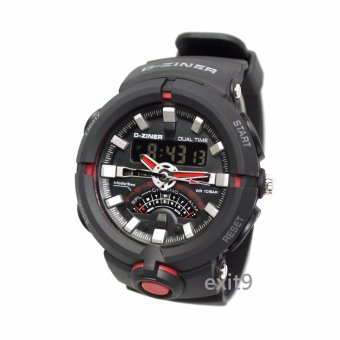 D-ZINER นาฬิกาข้อมือผู้ชาย สายซิลิโคน รุ่นDZ-8174 (ดำ-เทา) D-ZINER นาฬิกาข้อมือผู้ชาย สายซิลิโคน รุ่นDZ-8174 (ดำ-เทา)