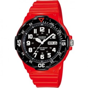 Casio Standard นาฬิกาข้อมือผู้ชาย สีแดง/ดำ สายเรซิน รุ่น MRW-200HC-4BVDF Casio Standard นาฬิกาข้อมือผู้ชาย สีแดง/ดำ สายเรซิน รุ่น MRW-200HC-4BVDF