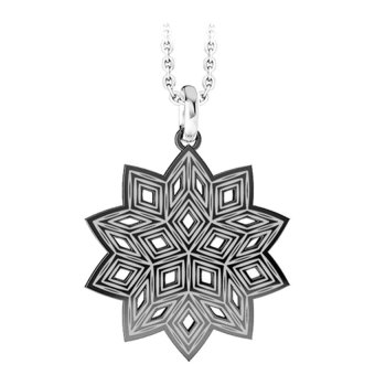555jewelry จี้ลายกราฟฟิกสไตล์ Modern รุ่น MNP-055T-B - Black 555jewelry จี้ลายกราฟฟิกสไตล์ Modern รุ่น MNP-055T-B - Black