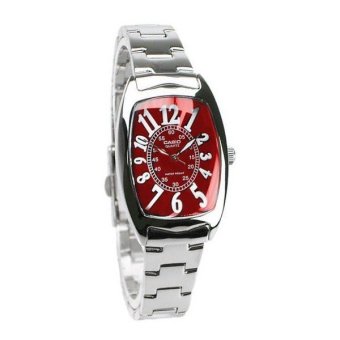 Casio Standard นาฬิกาข้อมือผู้หญิง สายสแตนเลส รุ่น LTP-1208D-4BDF - เรือนเหล็ก/หน้าแดง Casio Standard นาฬิกาข้อมือผู้หญิง สายสแตนเลส รุ่น LTP-1208D-4BDF - เรือนเหล็ก/หน้าแดง