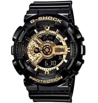 Casio G-Shock นาฬิกาข้อมือผู้ชาย สีดำ/สีทอง สายเรซิ่น รุ่น GA-110GB-1ADR Casio G-Shock นาฬิกาข้อมือผู้ชาย สีดำ/สีทอง สายเรซิ่น รุ่น GA-110GB-1ADR