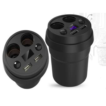 ช่องเสียบที่จุดบุหรี่ USB 5V/3.1A มาพร้อมจอแสดงผลวัดโวลต์ DC 12-24V 150W (จำนวน 1ชิ้น) - สีดำ ช่องเสียบที่จุดบุหรี่ USB 5V/3.1A มาพร้อมจอแสดงผลวัดโวลต์ DC 12-24V 150W (จำนวน 1ชิ้น) - สีดำ