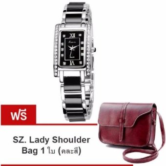 Kimio นาฬิกาข้อมือสุภาพสตรี สีดำ/เงิน สาย Alloy รุ่น KW510 (แถมฟรี SZ. Lady Shoulder Bag คละสี มูลค่า 279-) Kimio นาฬิกาข้อมือสุภาพสตรี สีดำ/เงิน สาย Alloy รุ่น KW510 (แถมฟรี SZ. Lady Shoulder Bag คละสี มูลค่า 279-)