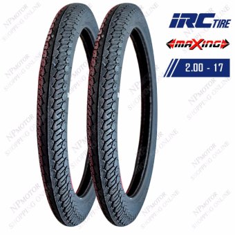 IRC ยางนอกรถมอเตอร์ไซค์ เบอร์ 2.00 ขอบ 17 ลาย MAXING (แพ็ค 2 เส้น) IRC ยางนอกรถมอเตอร์ไซค์ เบอร์ 2.00 ขอบ 17 ลาย MAXING (แพ็ค 2 เส้น)
