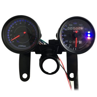 B733 Z 13000 อาร์พีเอ็มคู่สี led สัญญาณดิจิทัลความเร็วรถจักรยานยนต์ Backlights ระยะทางเครื่องวัดรอบ (สีดำ) B733 Z 13000 อาร์พีเอ็มคู่สี led สัญญาณดิจิทัลความเร็วรถจักรยานยนต์ Backlights ระยะทางเครื่องวัดรอบ (สีดำ)