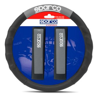 Sparco เซตหุ้มพวงมาลัย+หุ้มเบลท์ SPC1111KGR สีเทา Sparco เซตหุ้มพวงมาลัย+หุ้มเบลท์ SPC1111KGR สีเทา
