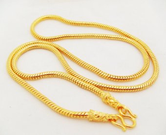 Thai Jewelry สร้อยคอทอง งานชุบทองไมครอน ชุบด้วยเศษทองคำแท้ 96.5 % หนัก 4 บาท ยาว 24 นิ้ว Thai Jewelry สร้อยคอทอง งานชุบทองไมครอน ชุบด้วยเศษทองคำแท้ 96.5 % หนัก 4 บาท ยาว 24 นิ้ว