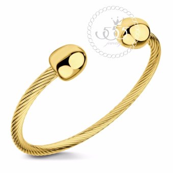 555jewelry กำไล สแตนเลสสตีล ลายเกลียว (สี ทอง) 555jewelry กำไล สแตนเลสสตีล ลายเกลียว (สี ทอง)