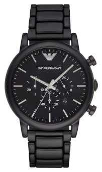Emporio Armani นาฬิกาข้อมือ Men's AR1895 Classic Analog Display Analog Quartz Black Watch Emporio Armani นาฬิกาข้อมือ Men's AR1895 Classic Analog Display Analog Quartz Black Watch