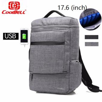 coolbell 17.6กระเป๋าเป้นิรภัยแล็ปท็อป Bobby Bag (สีเทา) coolbell 17.6กระเป๋าเป้นิรภัยแล็ปท็อป Bobby Bag (สีเทา)