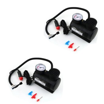 Air Compressor ปั้มลมไฟฟ้าสำหรับรถยนต์ ปั๊มลมติดรถยนต์ ปั๊มเติมลมยาง Air pump 300PSI 12V (สีดำ) แพ็ค 2 ชิ้น Air Compressor ปั้มลมไฟฟ้าสำหรับรถยนต์ ปั๊มลมติดรถยนต์ ปั๊มเติมลมยาง Air pump 300PSI 12V (สีดำ) แพ็ค 2 ชิ้น