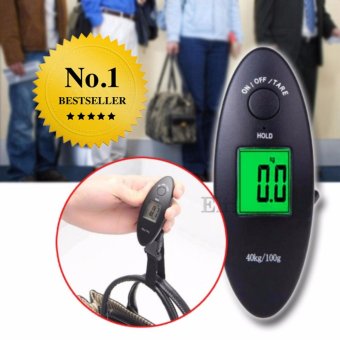 Elit เครื่องชั่งน้ำหนัก เครื่องชั่งกระเป๋า ดิจิตอล แบบพกพา Electronic LCD Luggage Scale 40 Kg/10g (Black) Elit เครื่องชั่งน้ำหนัก เครื่องชั่งกระเป๋า ดิจิตอล แบบพกพา Electronic LCD Luggage Scale 40 Kg/10g (Black)
