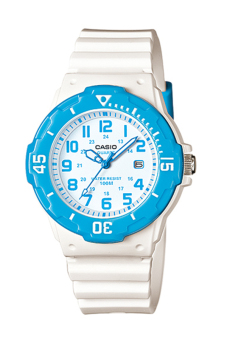 Casio Standard นาฬิกาข้อมือผู้หญิง สายเรซิ่น รุ่น LRW-200H-2BVDF - สีขาว/ฟ้า Casio Standard นาฬิกาข้อมือผู้หญิง สายเรซิ่น รุ่น LRW-200H-2BVDF - สีขาว/ฟ้า