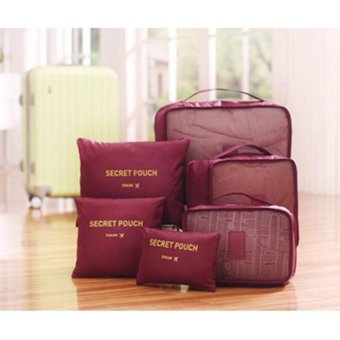 meet กระเป๋าจัดระเบียบเสื้อผ้าสำหรับเดินทาง 6 sets travel Organizers Packing Cubes Luggage Organizers Compression Pouches - Wine Red (เซ็ท 6 ชิ้น) meet กระเป๋าจัดระเบียบเสื้อผ้าสำหรับเดินทาง 6 sets travel Organizers Packing Cubes Luggage Organizers Compression Pouches - Wine Red (เซ็ท 6 ชิ้น)
