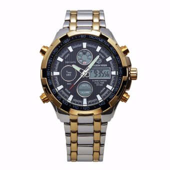 นาฬิกาข้อมือ GOLDENHOUR GH03-SG-BLK นาฬิกาผู้ชายสายสเตนเลสสตีล สไตล์อนาล็อก นาฬิกาข้อมือ GOLDENHOUR GH03-SG-BLK นาฬิกาผู้ชายสายสเตนเลสสตีล สไตล์อนาล็อก