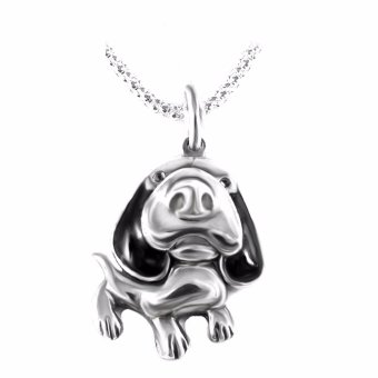 Finejewelthai-จี้รูปสุนัข-จี้เงินแท้-P01001069BL Finejewelthai-จี้รูปสุนัข-จี้เงินแท้-P01001069BL