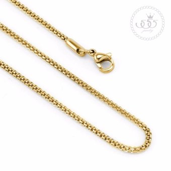 555jewelry สร้อยคอโซ่ถักกลม รุ่น MNC-C002-B (สี Yellow gold) 555jewelry สร้อยคอโซ่ถักกลม รุ่น MNC-C002-B (สี Yellow gold)