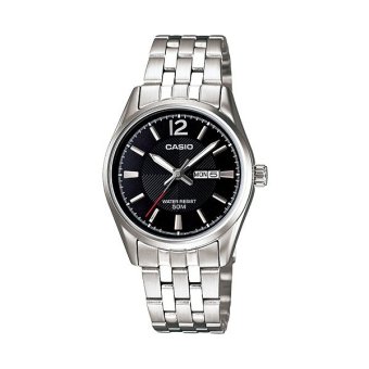 Casio Standard นาฬิกาข้อมือผู้หญิง สายสแตนเลส รุ่น LTP-1335D-1AVDF - เรือนเหล็ก/หน้าดำ Casio Standard นาฬิกาข้อมือผู้หญิง สายสแตนเลส รุ่น LTP-1335D-1AVDF - เรือนเหล็ก/หน้าดำ