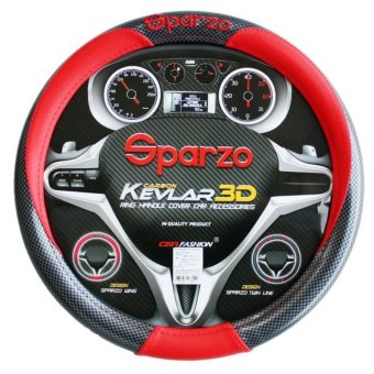 Sparzo หุ้มพวงมาลัยเคฟล่า แดง Sparzo หุ้มพวงมาลัยเคฟล่า แดง