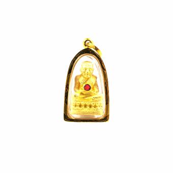 จี้หลวงปู่ทวด ทรงสามเหลี่ยม มน องค์เล็ก กรอบทองเรียบห่วงกลม(Gold) จี้หลวงปู่ทวด ทรงสามเหลี่ยม มน องค์เล็ก กรอบทองเรียบห่วงกลม(Gold)