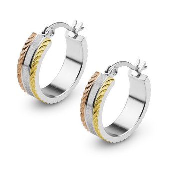 555jewelry ต่างหู สแตนเลสสตีล - ต่างหูห่วง (สี - สตีล-ทอง-พิ้งโกลด์) รุ่น MNC-ER503-MT1 555jewelry ต่างหู สแตนเลสสตีล - ต่างหูห่วง (สี - สตีล-ทอง-พิ้งโกลด์) รุ่น MNC-ER503-MT1