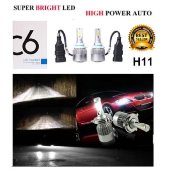 LED ไฟหน้ารถยนต์ SUPER BRIGHT 6000K รุ่น C6 ไฟหน้า LED รถยนต์ แสงสีขาว 6000k ระบบ AUTO LED พร้อมชุดบัลลาร์ด (H11,H8,H9,H16) LED ไฟหน้ารถยนต์ SUPER BRIGHT 6000K รุ่น C6 ไฟหน้า LED รถยนต์ แสงสีขาว 6000k ระบบ AUTO LED พร้อมชุดบัลลาร์ด (H11,H8,H9,H16)