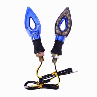 DTG ไฟเลี้ยวรถจักรยานยนต์ 12 V LED 12 ดวง-กรอบสีน้ำเงิน DTG ไฟเลี้ยวรถจักรยานยนต์ 12 V LED 12 ดวง-กรอบสีน้ำเงิน