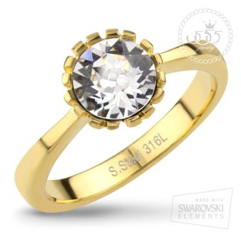 555jewelry เครื่องประดับ ผู้หญิง แหวน สแตนเลสสตีล - แหวนน่ารักประดับ CZ สีขาวตัวเรือน สี ทอง รุ่น MNC-R552-B 555jewelry เครื่องประดับ ผู้หญิง แหวน สแตนเลสสตีล - แหวนน่ารักประดับ CZ สีขาวตัวเรือน สี ทอง รุ่น MNC-R552-B