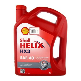 SHELL น้ำมันเครื่อง HELIX HX3 SAE-40 เบนซิน 4 ลิตร SHELL น้ำมันเครื่อง HELIX HX3 SAE-40 เบนซิน 4 ลิตร