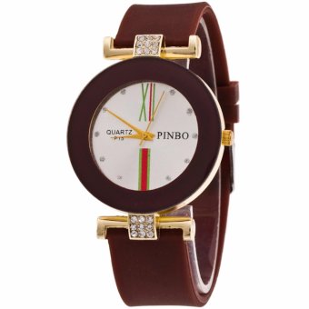 MEGA Luxury Casual Crystal Silicone Jelly Quartz Watch คริสตัล ซิลิโคนหรูหราแฟชั่นนาฬิกาข้อมือผู้หญิง รุ่น MG0029 (Coffee) MEGA Luxury Casual Crystal Silicone Jelly Quartz Watch คริสตัล ซิลิโคนหรูหราแฟชั่นนาฬิกาข้อมือผู้หญิง รุ่น MG0029 (Coffee)