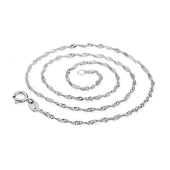 TANITTgems สร้อยคอทองคำขาวลาย Spiral TANITTgems สร้อยคอทองคำขาวลาย Spiral