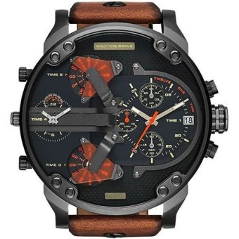 DZ นาฬิกาข้อมือสำหรับผู้ชาย Brown Leather Strap Brown Dial Quartz Wristwatch M29 DZ นาฬิกาข้อมือสำหรับผู้ชาย Brown Leather Strap Brown Dial Quartz Wristwatch M29