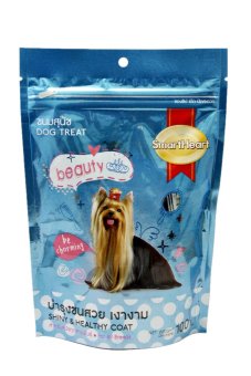 SmartHeart ขนมสุนัข สูตรบำรุงขนสวย เงางาม 100g.x2 SmartHeart ขนมสุนัข สูตรบำรุงขนสวย เงางาม 100g.x2