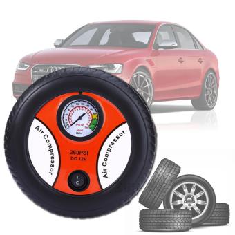 Elit ปั้มลมไฟฟ้าสำหรับรถยนต์ แบบพกพา รูปล้อรถ Air Pump 260PSI 12V (Black-Orange) Elit ปั้มลมไฟฟ้าสำหรับรถยนต์ แบบพกพา รูปล้อรถ Air Pump 260PSI 12V (Black-Orange)