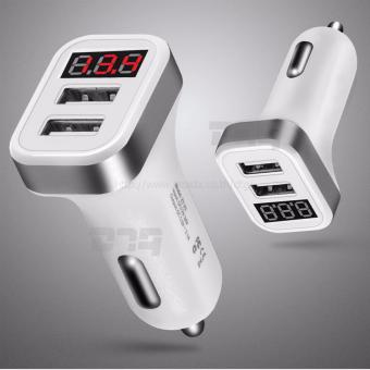DTG เสียบช่องที่จุดบุหรี่ DUAL USB 2 ช่อง 5V/3.1A มาพร้อมจอ LED แสดงผลวัดโวลต์ แบตเตอร์รี่ DC 12-24V จำนวน 1 ชิ้น (สีขาว/เงิน) DTG เสียบช่องที่จุดบุหรี่ DUAL USB 2 ช่อง 5V/3.1A มาพร้อมจอ LED แสดงผลวัดโวลต์ แบตเตอร์รี่ DC 12-24V จำนวน 1 ชิ้น (สีขาว/เงิน)