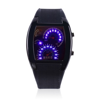 กีฬากีฬารอบต่อนาทีกังหันหมุนแฟลช Led นาฬิกาข้อมือหน้าปัดรถสุขา (สีดำ) กีฬากีฬารอบต่อนาทีกังหันหมุนแฟลช Led นาฬิกาข้อมือหน้าปัดรถสุขา (สีดำ)