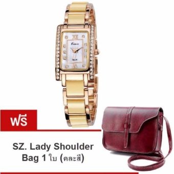 Kimio นาฬิกาข้อมือสุภาพสตรี สีทอง สาย Alloy รุ่น KW510 (แถมฟรี SZ. Lady Shoulder Bag คละสี มูลค่า 279-) Kimio นาฬิกาข้อมือสุภาพสตรี สีทอง สาย Alloy รุ่น KW510 (แถมฟรี SZ. Lady Shoulder Bag คละสี มูลค่า 279-)