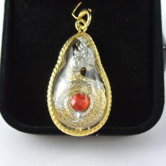 Pearl Jewelry จี้พญานาค 2 กษัตริย์ เงิน-ทอง เพชรสีแดง Pearl Jewelry จี้พญานาค 2 กษัตริย์ เงิน-ทอง เพชรสีแดง
