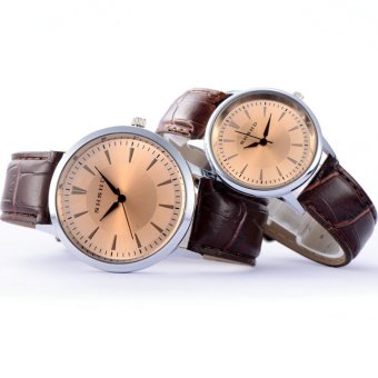 MEGA Quartz Waterproof Slim PU Leather Wristwatch Lover Couple Watch หรูหรานาฬิกาข้อมือ สายหนัง กันน้ำ นาฬิกาคู่ รุ่น MG0008 (Brown) MEGA Quartz Waterproof Slim PU Leather Wristwatch Lover Couple Watch หรูหรานาฬิกาข้อมือ สายหนัง กันน้ำ นาฬิกาคู่ รุ่น MG0008 (Brown)