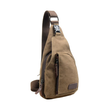 กระเป๋าเป้ผ้าใบรบกวนกระเป๋าสะพาย Crossbody Ches กาแฟ กระเป๋าเป้ผ้าใบรบกวนกระเป๋าสะพาย Crossbody Ches กาแฟ
