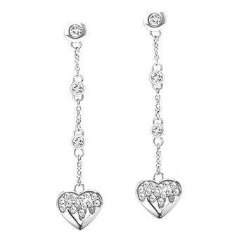 555jewelry ต่างหูแบบห้อยด้านบนเป็นวงกลมประดับด้วย CZ เม็ดเล็กสีขาว รุ่น MNER-015G-A - สี Steel 555jewelry ต่างหูแบบห้อยด้านบนเป็นวงกลมประดับด้วย CZ เม็ดเล็กสีขาว รุ่น MNER-015G-A - สี Steel